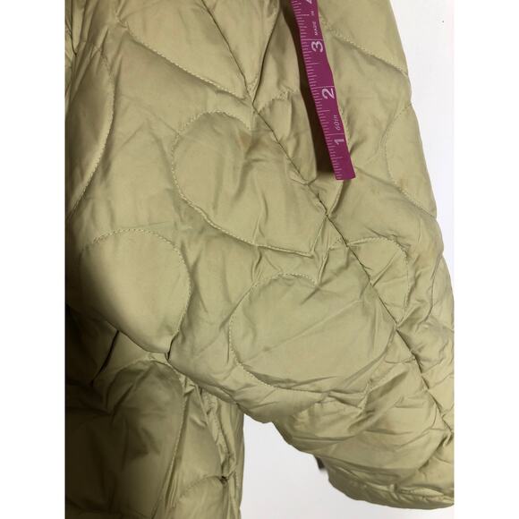 Sandro Gloriana Jacket Oversized Heart Quilted Down Puffer Putty Beige 36 - Picture 6 of 9